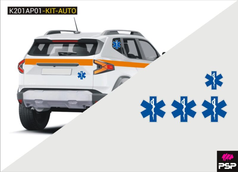 Kit Automedica Croci Esculapio rifrangenti adesive